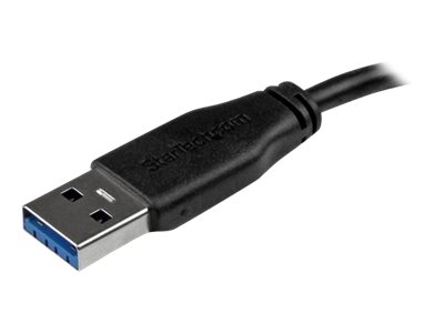StarTech.com 3m 10ft Slim USB 3.0 A to Micro B Cable M/M - Mobile Charge Sync USB 3.0 Micro B Cable for Smartphones and Tablets (USB3AUB3MS) - USB cable - Micro-USB Type B (M) to USB Type A (M) - USB 3.0 - 3 m - molded - black - for P/N: S2510BU33PW,