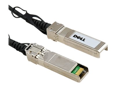 Dell 10GbE Copper Twinax Direct Attach Cable - Direct attach cable - SFP+ (M) to SFP+ (M) - 3 m - twinaxial - for Networking N1148, PowerSwitch S4112, S5212, S5232, S5296, Networking S4048, X1026, X1052