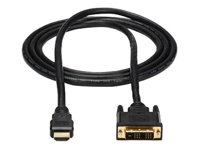 StarTech.com 6ft (1.8m) HDMI to DVI Cable, DVI-D to HDMI Display Cable (1920x1200p), Black, 19 Pin HDMI Male to DVI-D Male Cable Adapter, Digital Monitor Cable, M/M, Single Link - DVI to HDMI Cord (HDMIDVIMM6) - Adapter cable - HDMI male to DVI-D male - 1.83 m - black - for P/N: DK31C3HDPD, DK31C3HDPDUE, MDP2HDEC, ST121HD20FXA, VID2HDCON2, VS424HD4K60
