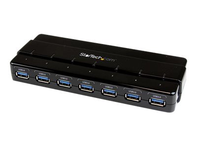 StarTech.com 7 Port USB 3.0 Hub ? Up To 5 Gbps ? 7 x USB ? Universal Multi Port USB Extender for Your Desktop ? USB Powered (ST7300USB3B) - Hub - 7 x SuperSpeed USB 3.0 - desktop - for P/N: BNDTBUSB3142, PEXUS313AC2V, PEXUSB311A1E, PEXUSB312A2, PEXUSB314A2V2, SDMSDRWU3AC