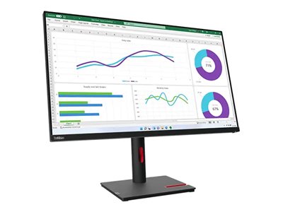 Lenovo ThinkVision T32h-30 - LED monitor - 31.5\" - 2560 x 1440 WQHD @ 60 Hz - IPS - 350 cd/m² - 1000:1 - 4 ms - HDMI, DisplayPort, USB-C - raven black