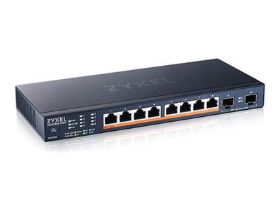 Zyxel XMG1915 Series XMG1915-10EP - Switch - managed, NebulaFLEX cloud - L3 Lite - smart - 8 x 100/1000/2.5G (PoE++) + 2 x Gigabit SFP / 10 Gigabit SFP+ - rack-mountable - PoE++ (130 W)