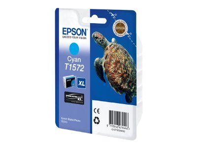Epson T1572 - 25.9 ml - cyan - original - blister - ink cartridge - for Stylus Photo R3000