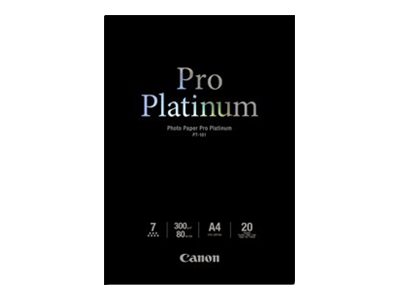 Canon Photo Paper Pro Platinum - A4 (210 x 297 mm) - 300 g/m² - 20 sheet(s) photo paper - for PIXMA iP3600, MP240, MP480, MP620, MP980