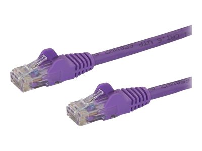 StarTech.com 10m CAT6 Ethernet Cable, 10 Gigabit Snagless RJ45 650MHz 100W PoE Patch Cord, CAT 6 10GbE UTP Network Cable w/Strain Relief, Purple, Fluke Tested/Wiring is UL Certified/TIA - Category 6 - 24AWG (N6PATC10MPL) - Network cable - RJ-45 (M) to RJ-45 (M) - 10 m - UTP - CAT 6 - snagless, stranded - purple