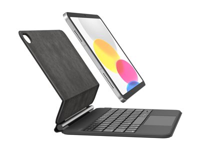 Belkin Connect Pro - Keyboard and folio case (protective case) - with magnetic stand - with trackpad - backlit - wireless - Bluetooth - black - for Apple 10.9-inch iPad (10th generation), 10.9-inch iPad Air (4th generation, 5th generation), 11-inch iPad Air (M2), 11-inch iPad Pro (3rd generation, 4th generation, M4)