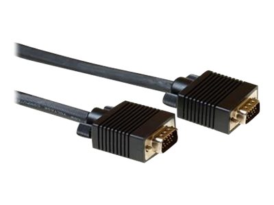VGA-kabel - HD-15 (VGA) (M) naar HD-15 (VGA) (M) - 1.8 m - gevormd, duimschroeven - zwart