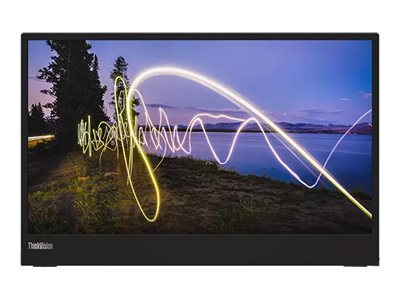 Lenovo ThinkVision M15 - LED monitor - 15.6\" - portable - 1920 x 1080 Full HD (1080p) @ 60 Hz - IPS - 250 cd/m² - 1000:1 - 6 ms - 2xUSB-C - raven black - Campus