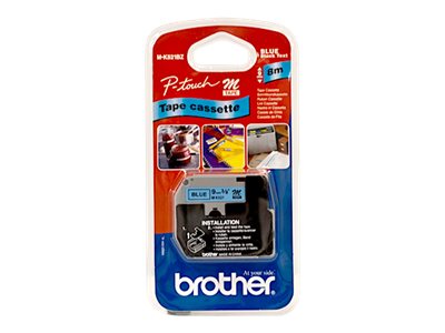 Brother M-K521BZ - Black on blue - Roll (0.9 cm x 8 m) 1 pcs. printer tape - for P-Touch PT-55, PT-55P, PT-65, PT-65LB, PT-65SB, PT-90