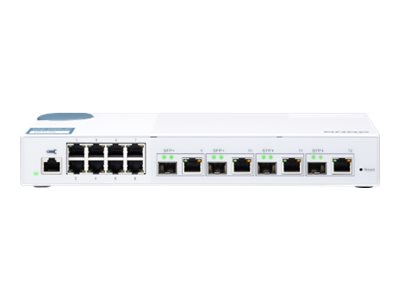 QNAP QSW-M408-4C - Switch - Managed - 8 x 10/100/1000 + 4 x combo 10 Gigabit SFP+ - desktop