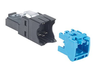 Panduit TX6A 6A UTP Field Term RJ45 Plug - Network connector - Field Term RJ45 (P) - CAT 6a - IEEE 802.3af/IEEE 802.3at/IEEE 802.3bt - blue