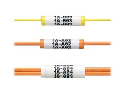 Panduit LabelCore Fiber Optic Cable Identification System - Cable sleeving kit - 3.2 cm - aqua (pack of 100)