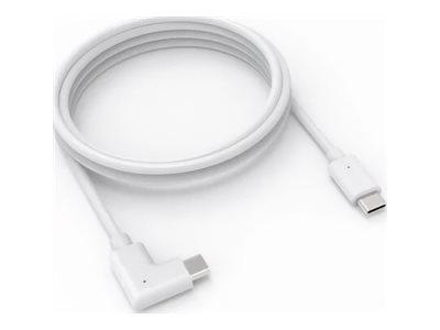 Compulocks 6ft Charge & Data USB-C to USB-C 90-Degree Cable Right Angle - USB cable - 24 pin USB-C (M) straight to 24 pin USB-C (M) right-angled - 1.83 m - white - for Compulocks BrandMe, Space Flex, Space Kiosk, Space Rail, Space Reach, Space Rise