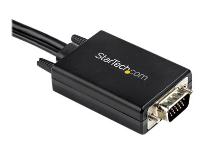 StarTech.com 2m VGA to HDMI Converter Cable with USB Audio Support & Power, Analog to Digital Video Adapter Cable to connect a VGA PC to HDMI Display, 1080p Male to Male Monitor Cable - Supports Wide Displays (VGA2HDMM2M) - Adapter cable - USB, HD-15 (VGA) male to HDMI male - 2 m - black - active, 1080p support, USB power + audio