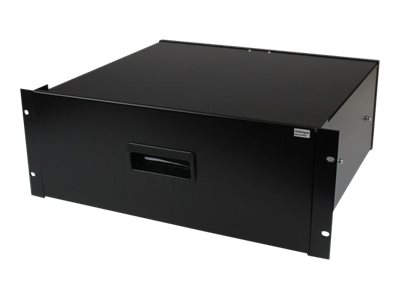 StarTech.com 4U Black Steel Storage Drawer for 19in Racks and Cabinets - Rack storage drawer - 4U - 4UDRAWER - Rack storage drawer - 4U - for P/N: CABSCRWS1224, RK2537BKM, RK3236BKF, RK4236BKB, RK4242BK24, RK4242BK30, RKQMCAB12V2