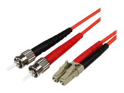 StarTech.com 1m Fiber Optic Cable - Multimode Duplex 50/125 - LSZH - LC/ST - OM2 - LC to ST Fiber Patch Cable - Patch cable - ST multi-mode (M) to LC multi-mode (M) - 1 m - fibre optic - duplex - 50 / 125 micron - OM2 - molded - orange - for P/N: MCM1110MMLC