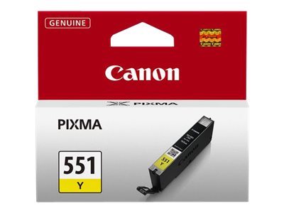 Canon CLI-551Y - 7 ml - yellow - original - ink tank - for PIXMA iP8750, iX6850, MG5550, MG5650, MG5655, MG6450, MG6650, MG7150, MG7550, MX725, MX925