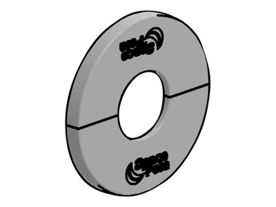 Flange cover SP1 2-part (black)