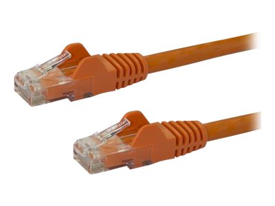 StarTech.com 50cm CAT6 Ethernet Cable, 10 Gigabit Snagless RJ45 650MHz 100W PoE Patch Cord, CAT 6 10GbE UTP Network Cable w/Strain Relief, Orange, Fluke Tested/Wiring is UL Certified/TIA - Category 6 - 24AWG (N6PATC50CMOR) - Network cable - RJ-45 (M) to RJ-45 (M) - 50 cm - UTP - CAT 6 - snagless, stranded, molded - orange
