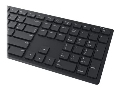 Dell Pro KM5221W - Keyboard and mouse set - wireless - 2.4 GHz - AZERTY - Belgium - black - for Latitude 5520