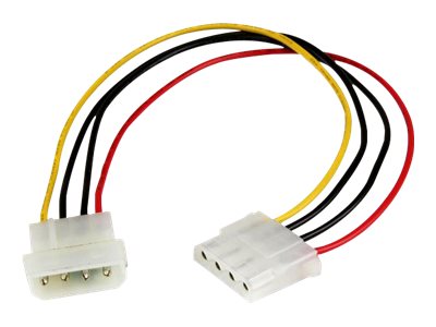 StarTech.com 12in Molex LP4 Power Extension Cable M/F - 4 pin Molex Power Connector - 4 pin Power Extension Cable - LP4 Power Cable (LP4POWEXT12) - Power extension cable - 4 PIN internal power (M) to 4 PIN internal power (F) - 30.48 cm - for P/N: PYO2L, SATAPOWADAP