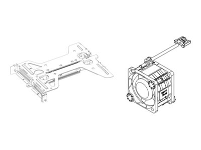 Riser 1 with Fan with 1 x16 and 1 x8 Slots PowerEdge R260 Customer Kit