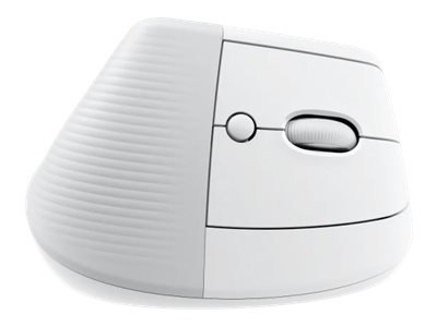 Logitech Lift Vertical Ergonomic Mouse - Vertical mouse - ergonomic - optical - 6 buttons - wireless - Bluetooth, 2.4 GHz - Logitech Logi Bolt USB receiver - off-white