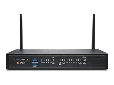 SonicWall TZ Series (Gen 7) TZ570W - Security appliance - 1GbE, 5GbE - Wi-Fi 5 - 2.4 GHz, 5 GHz - SonicWALL Secure Upgrade Advanced Edition (3 years option), SonicWALL Secure Upgrade Program - desktop