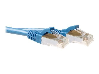 ACT - Patch cable - RJ-45 (M) - RJ-45 (M) - 50 cm - screened shielded twisted pair (SSTP) - CAT 6a - snagless - blue, RAL 5012