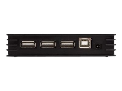 7 Port Black USB 2.0 Hub UK plug