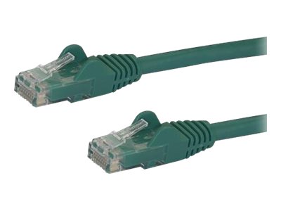 StarTech.com 1m CAT6 Ethernet Cable, 10 Gigabit Snagless RJ45 650MHz 100W PoE Patch Cord, CAT 6 10GbE UTP Network Cable w/Strain Relief, Green, Fluke Tested/Wiring is UL Certified/TIA - Category 6 - 24AWG (N6PATC1MGN) - Patch cable - RJ-45 (M) to RJ-45 (M) - 1 m - UTP - CAT 6 - snagless - green