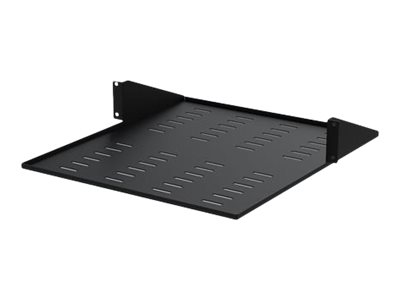 StarTech.com 2U Vented 19\" 2-Post Network Rack Cabinet Shelf, 20in Deep Center Mount Cantilever Tray Rackmount Shelf for AV/Data Equipment Enclosure with Cage Nuts & Screws 75lb Capacity - 2U Fixed Rack Shelf (CABSHF2POSTV2) - Rack shelf - black - 2U - 19\" - for P/N: 2POSTRACK42