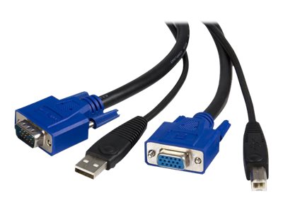 StarTech.com 2-in-1 Universal USB KVM Cable - Video / USB cable - HD-15 (VGA), USB Type B (M) to USB, HD-15 (VGA) - 15 ft - SVUSB2N1_15 - Video / USB cable - HD-15 (VGA), USB Type B (M) to USB, HD-15 (VGA) - 4.6 m - for P/N: RKCOND17HD, SV231USBGB, SV231USBLC, SV431USB, SV431USBAE, SV431USBAEGB, SV431USBDDM