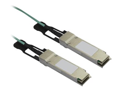 StarTech.com MSA Uncoded Compatible 7m/23ft 40G QSFP+ to QSFP+ AOC Cable, 40 GbE QSFP+ Active Optical Fiber, 40 Gbps QSFP Plus/Transceiver Module Cable, 40GE QSFP+ Active Optical Cable - Lifetime Warranty (QSFP40GAO7M) - 40GBase direct attach cable - QSFP+ latched to QSFP+ latched - 7 m - fibre optic - SFF-8436 - active - black