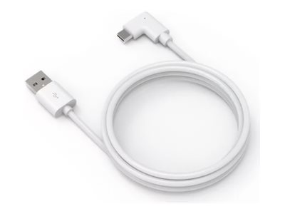 Compulocks 6ft 2.0 USB-A to 90-Degree USB-C Charging Cable Right Angle - USB cable - USB (M) straight to 24 pin USB-C (M) right-angled - 1.83 m - white - for Compulocks Space Galaxy Tab A 8.4\", Space Galaxy Tab S6, Space Kiosk, Space Rise