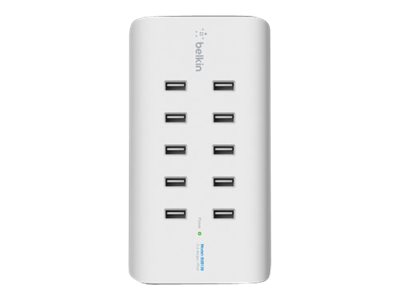Belkin ROCKSTAR - Charging station - 120 Watt - 10 output connectors (10 x 4 pin USB Type A)