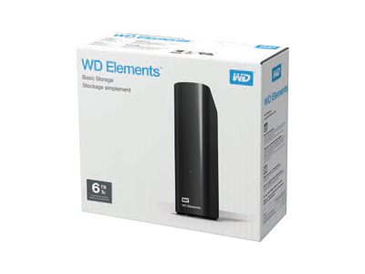 WD Elements Desktop WDBWLG0060HBK - Hard drive - 6 TB - external (desktop) - USB 3.0 - black