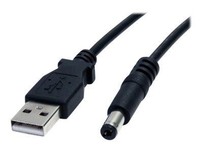 StarTech.com 2m USB to Type M Barrel Cable - USB to 5.5mm 5V DC Cable - USB to Barrel Jack 5V DC Plug (USB2TYPEM2M) - Power cable - USB (power only) (M) to DC jack 5.5 mm (M) - 2 m - molded - black