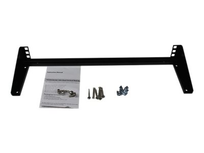 StarTech.com 1U Wall Mount Patch Panel Bracket - 19 in - Steel - Vertical Mounting Bracket for Networking and Data Equipment (RK119WALLV) - Mounting bracket - wall mountable - black - 1U - 19\" - for P/N: SV831DUSBUK
