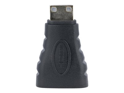 StarTech.com Mini HDMI to HDMI Adapter, 4K High Speed HDMI Adapter, 4K 30Hz Ultra HD High Speed HDMI Adapter, HDMI 1.4, Gold Plated Connectors, UHD Mini HDMI Adapter 4K, Black - Mini HDMI to HDMI Converter - HDMI adapter - HDMI female to 19 pin mini HDMI Type C male - black