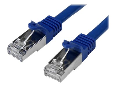 StarTech.com 50cm CAT6 Ethernet Cable, 10 Gigabit Shielded Snagless RJ45 100W PoE Patch Cord, CAT 6 10GbE SFTP Network Cable w/Strain Relief, Blue, Fluke Tested/Wiring is UL Certified/TIA - Category 6 - 26AWG (N6SPAT50CMBL) - Patch cable - RJ-45 (M) to RJ-45 (M) - 50 cm - SFTP - CAT 6 - molded, snagless - blue