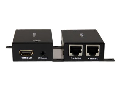StarTech.com HDMI Over Dual CAT5 / CAT6 Extender with Infrared IR 100ft /30m HDMI Over Ethernet Cable Extender Power Free 1080p (ST121SHD30) - Video/audio/infrared extender - over 2 x CAT 5/6 - up to 30 m