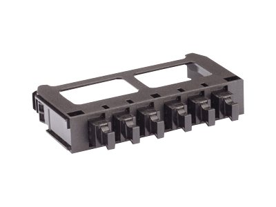 Panduit QuickNet Fiber Optic Migration Adapter Panel - Patch panel adapter - black - 6 ports