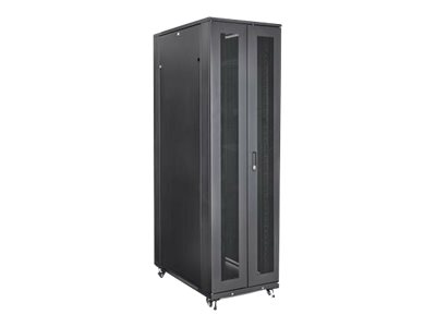 StarTech.com 42U Server Rack Cabinet - 4-Post Adjustable Depth (5.9\" to 36.4\") IT Network Equipment Rack Enclosure with Casters - 2000lbs (RK4236BKB) - Rack cabinet - floor-standing - black - 42U - 19\"