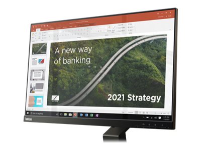Lenovo ThinkVision T24t-20 - LED monitor - 24\" (23.8\" viewable) - touchscreen - 1920 x 1080 Full HD (1080p) @ 60 Hz - IPS - 300 cd/m² - 1000:1 - 4 ms - HDMI, DisplayPort, USB-C - raven black - Campus
