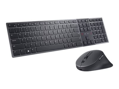 Dell Premier KM900 - Keyboard and mouse set - collaboration - backlit - wireless - 2.4 GHz, Bluetooth 5.1 - QWERTY - US International - graphite - with 3 years NBD Advance Exchange