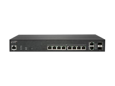 SonicWall Switch SWS12-10FPOE - Switch - Managed - 10 x 10/100/1000 (PoE+) + 2 x Gigabit SFP - desktop - PoE+ (130 W)
