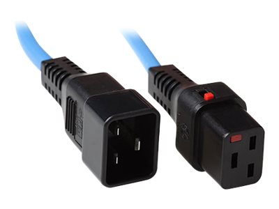 POWERCORD C19 LOCK-C20 BU 3.0M. 1 stk