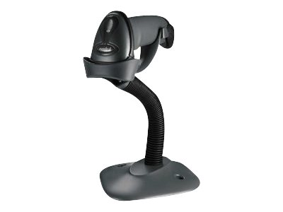 Symbol LS2208 1D laser barcode scanner black USB cable + hands free stand