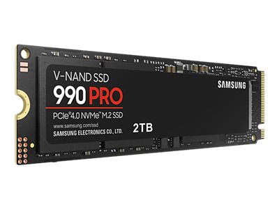 Samsung 990 PRO MZ-V9P2T0BW - SSD - encrypted - 2 TB - internal - M.2 2280 - PCIe 4.0 x4 (NVMe) - 256-bit AES - TCG Opal Encryption 2.0